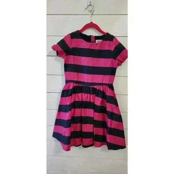 Lands' End Other - Lands' End Girls Size 7 Pink and Navy Striped Dress
